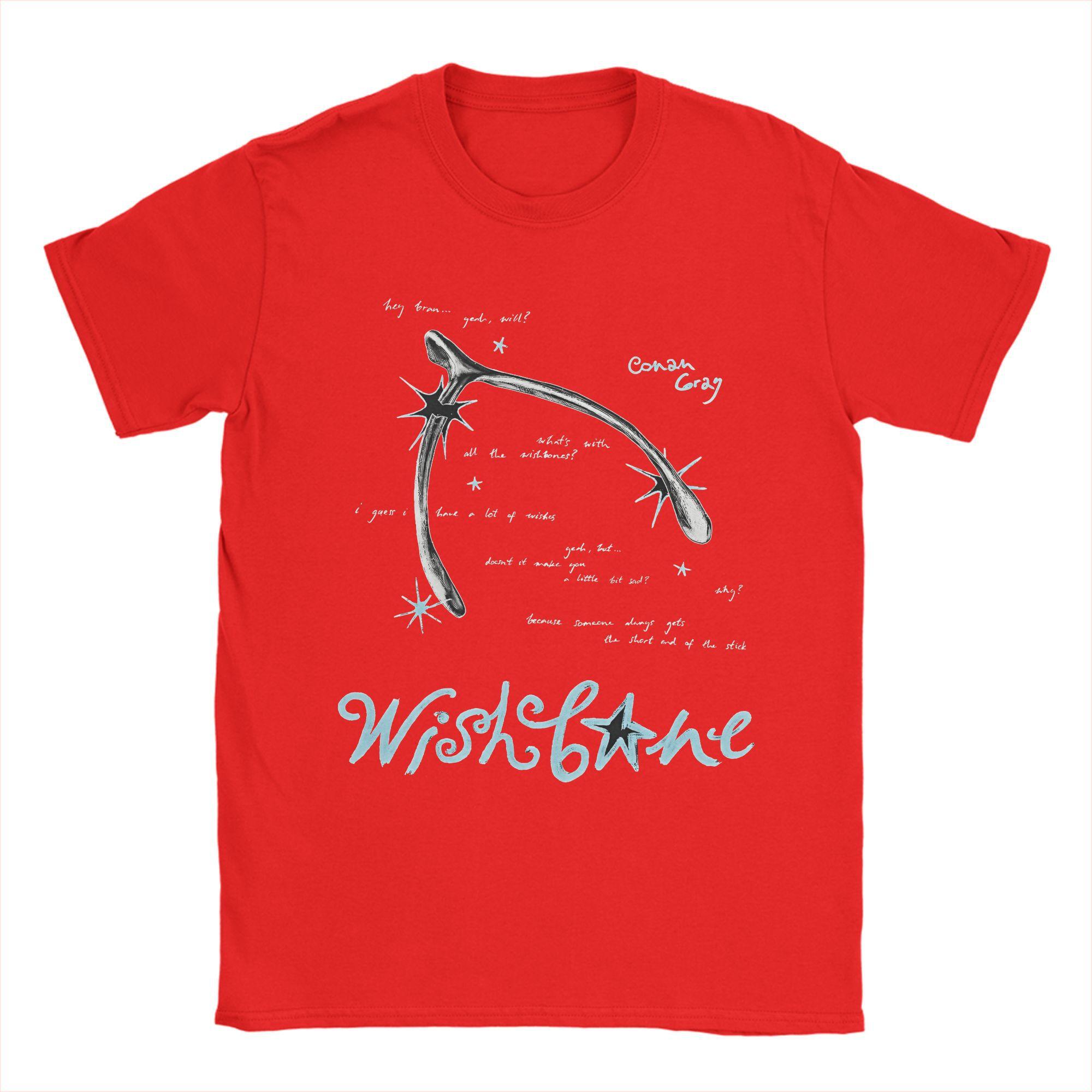 

Конан Грей Wishbone Альбом Футболка Летние Хип-Хоп Футболки Мужские 100% Хлопок Круглый Вырез Свободный Покрой Короткий Рукав Забавные Топы S