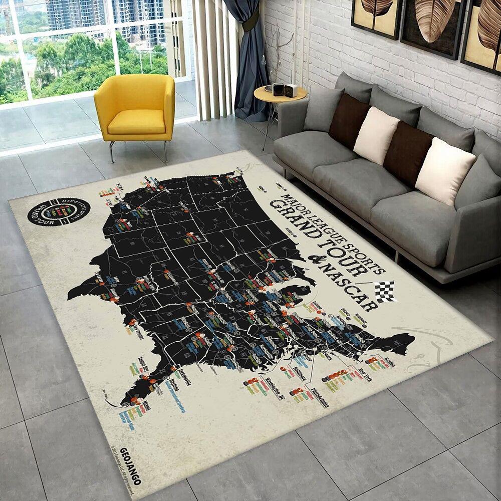 27 Style Sports City Event Map Racing Track Carpet Rug for Home Living Room Bedroom Sofa Doormat Decor,kids Non-slip Floor Mat