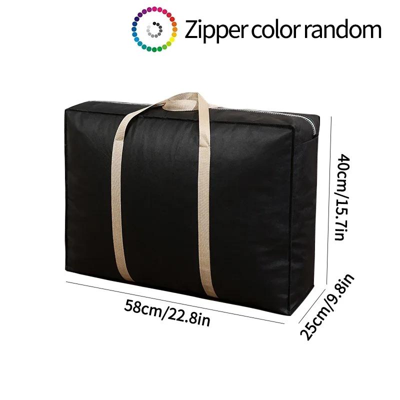 Large Luggage Bag Large Capacity Woven Bag Multifunctional Luggage Packing Bag Clothing Organizer Zipper Portable Moving Bags