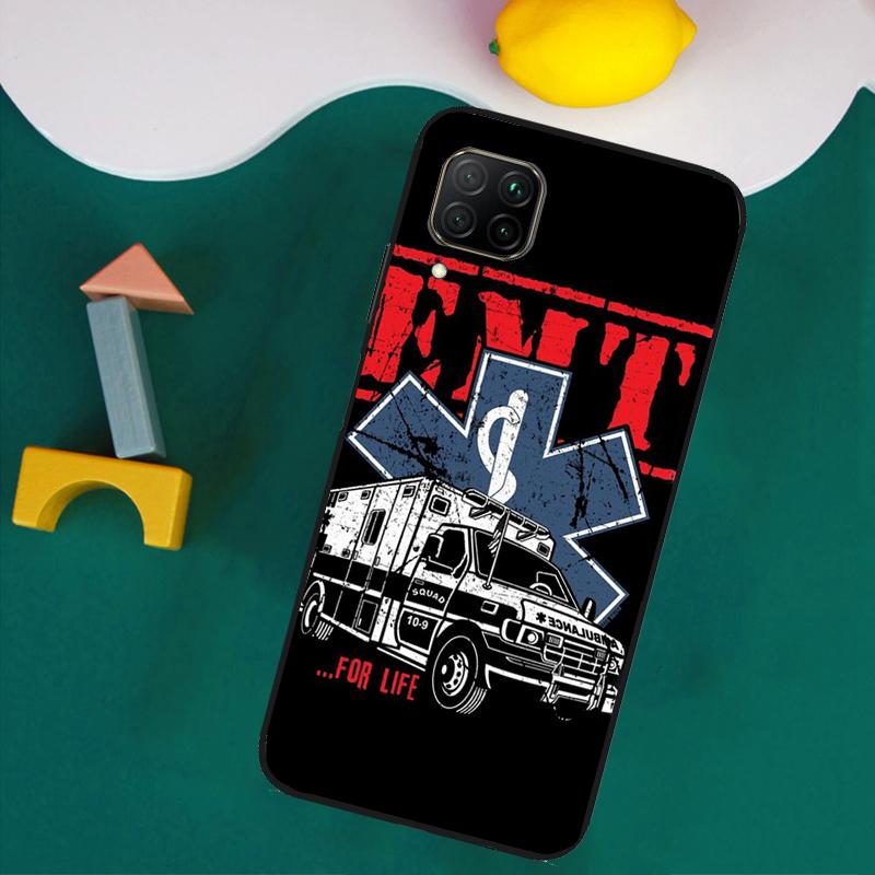 EMT EMS Ambulance For Huawei Nova Y73 Y72 Y70 Y90 Y60 Y61 Y91 12s 12i 11i 8i 9 10 SE P40 Lite P30 P60 Pro Case