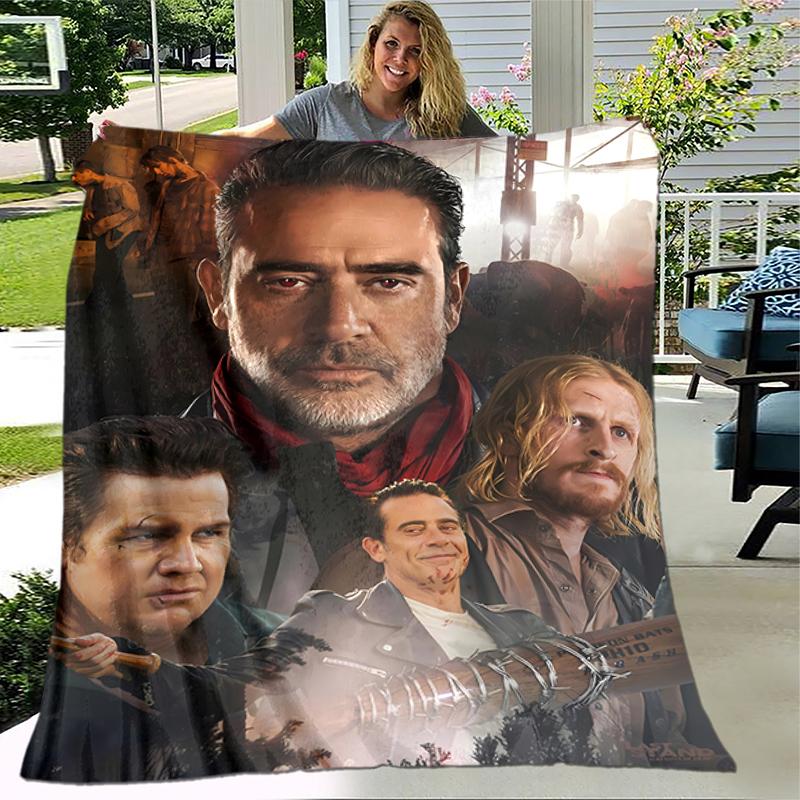 1pc Blanket The Walking Dead Daryl Dixon2 Print Design, Lightweight Blanket for Sofa, Bed- Soft &Warm, Gift for All Seasons like Christmas, Halloween