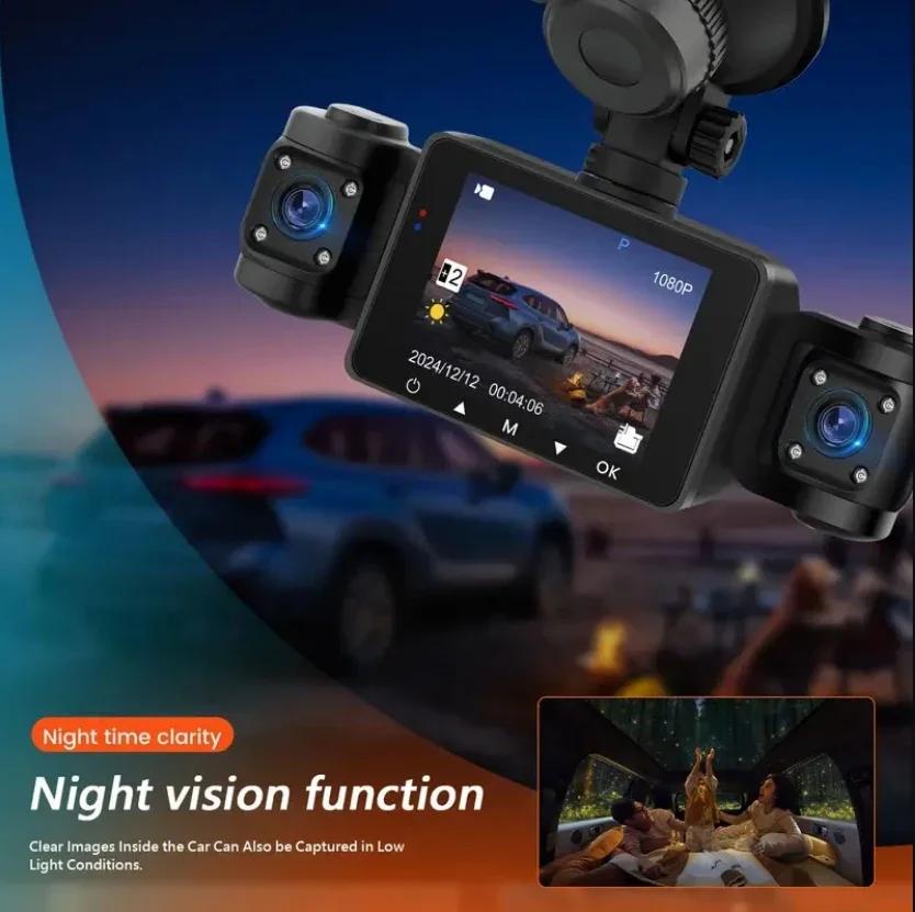 360° Car Dash Cam 3/4 Channels Video Recorder WIFI 1080P Car DVR  3Lens Front Left Right Rear View Camera Night Vision Black Box