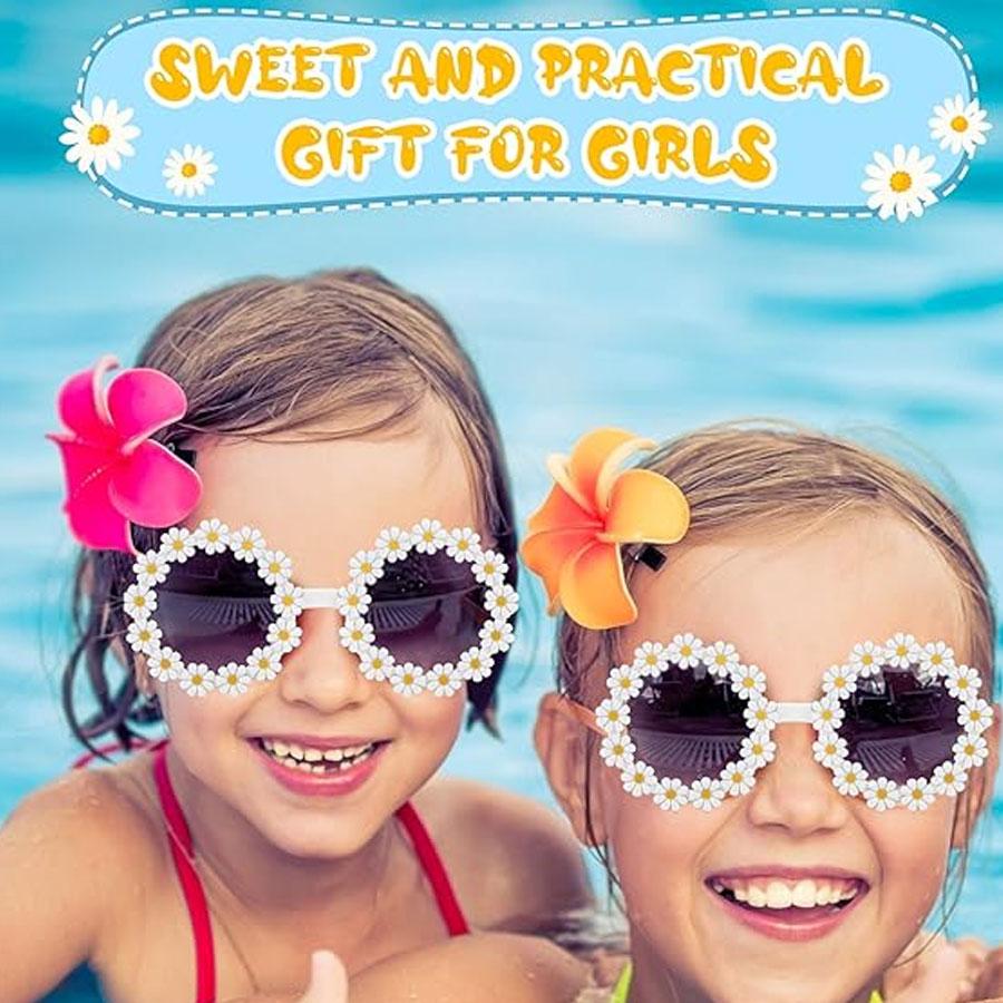 Niedliche Gänseblümchen-Sonnenbrille Kinder Sommer Strandaccessoires Gänseblümchen-Brille Hippie-Party-Dekoration