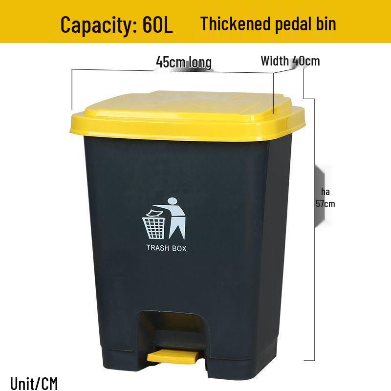 R4 medizinischer Abfallbehälter - Langlebig 15 Jahre, Großes Fassungsvermögen mit Deckel, Gelb für Krankenhaus-/Klinikabfälle