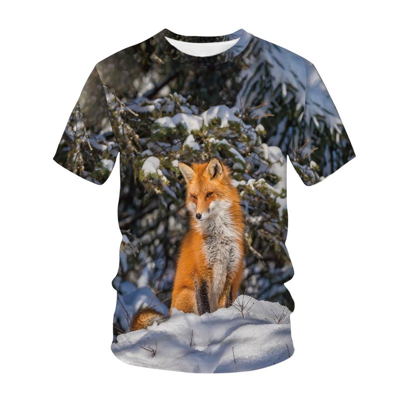 Kawaii Animals Foxes 3D Printed Kids T Shirt Fashion Casual Cartoons T-shirt Boys Girls Children's Clothing for Girls