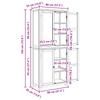 Storage Furniture Set with Storage Compartment and Door Brown Wood Based Material