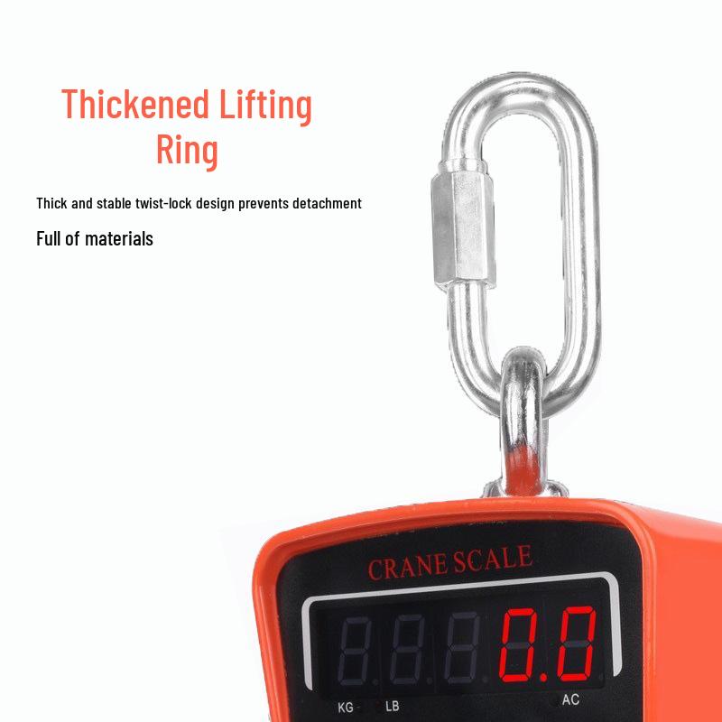 500kg Electronic Crane Scale, Handheld Industrial Hanging Scale, 1 Ton, 3T-5T Capacity, Electronic Crane Hook Scale