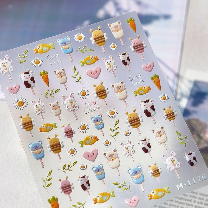 

Qiji Cartoon Cow Bee Ice Cream Jelly Nail Sticker Waterproof Nail Sticker Decorative Decals Ornament M1126 M1126 (jelly gum)