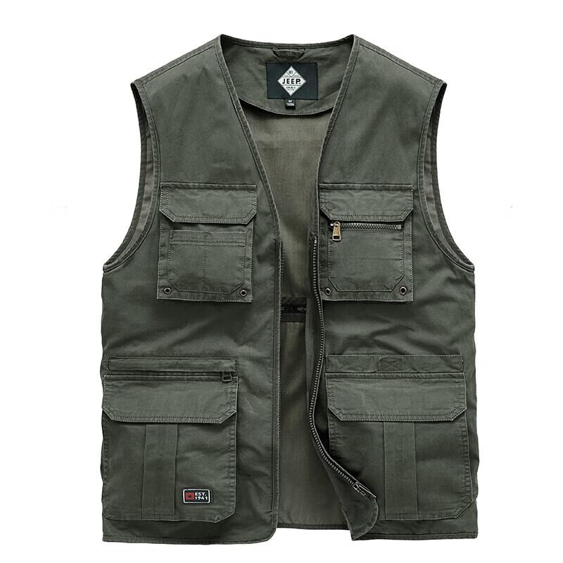 

JEEP SPIRIT Men s Outdoor Multi-Pocket Mesh Vest M