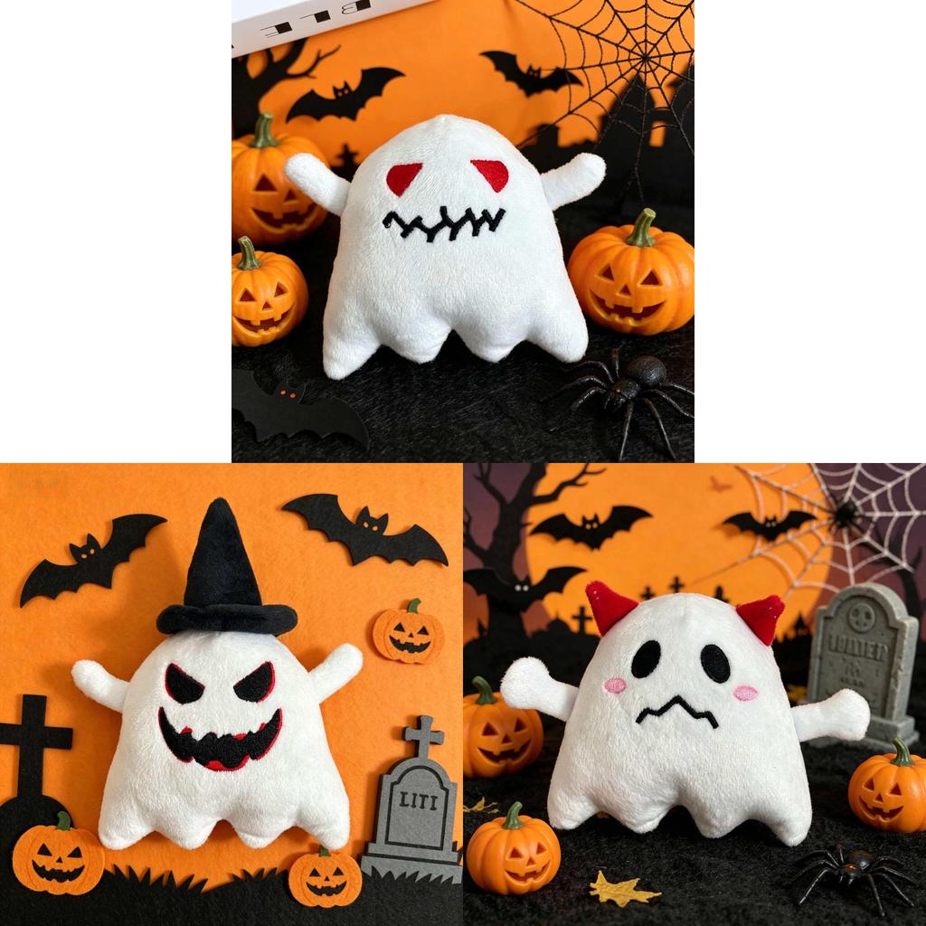 Halloween Ghost Plush Pillow With Soft Pp Cotton For Living Room Decor