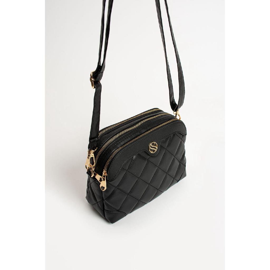 Verstellbare Schulter- und Umhängetasche für Damen mit Kreuzriemen und 4 Fächern