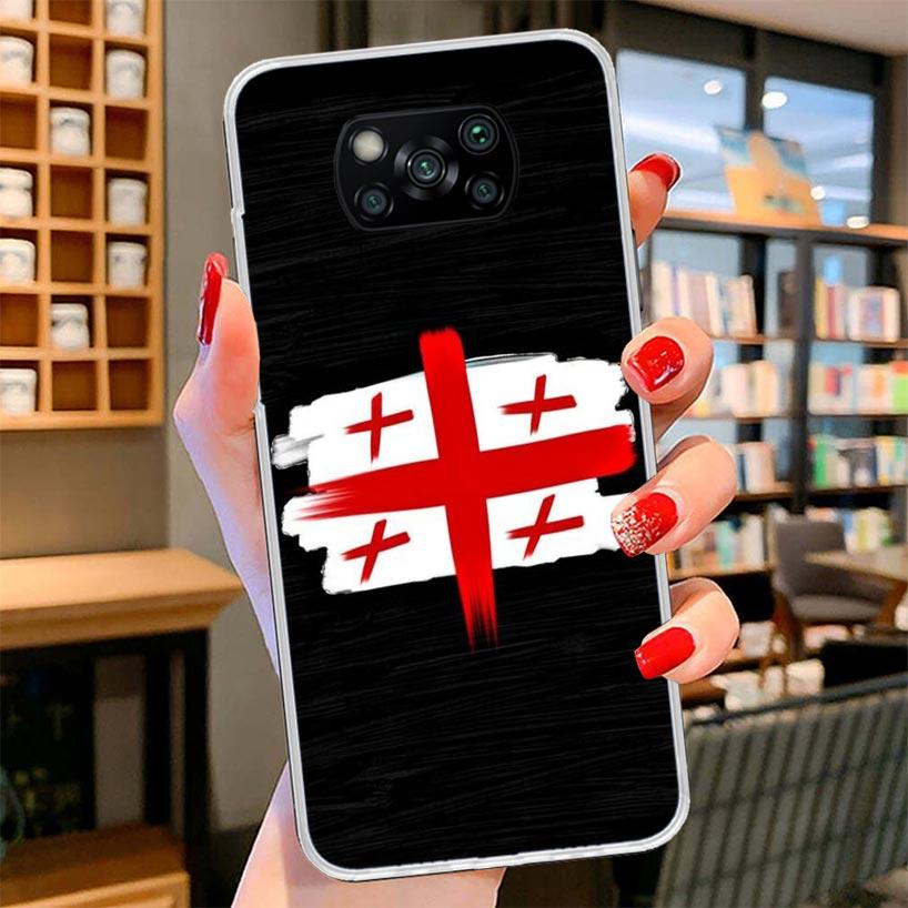 Georgia Flag Cover Phone Case For Xiaomi Poco F7 Ultra X7 X6 X5 Pro M7 Redmi 15C 15 13C 13 12C 12 10C 10 9A 9C 9T 9 Shell Poco X