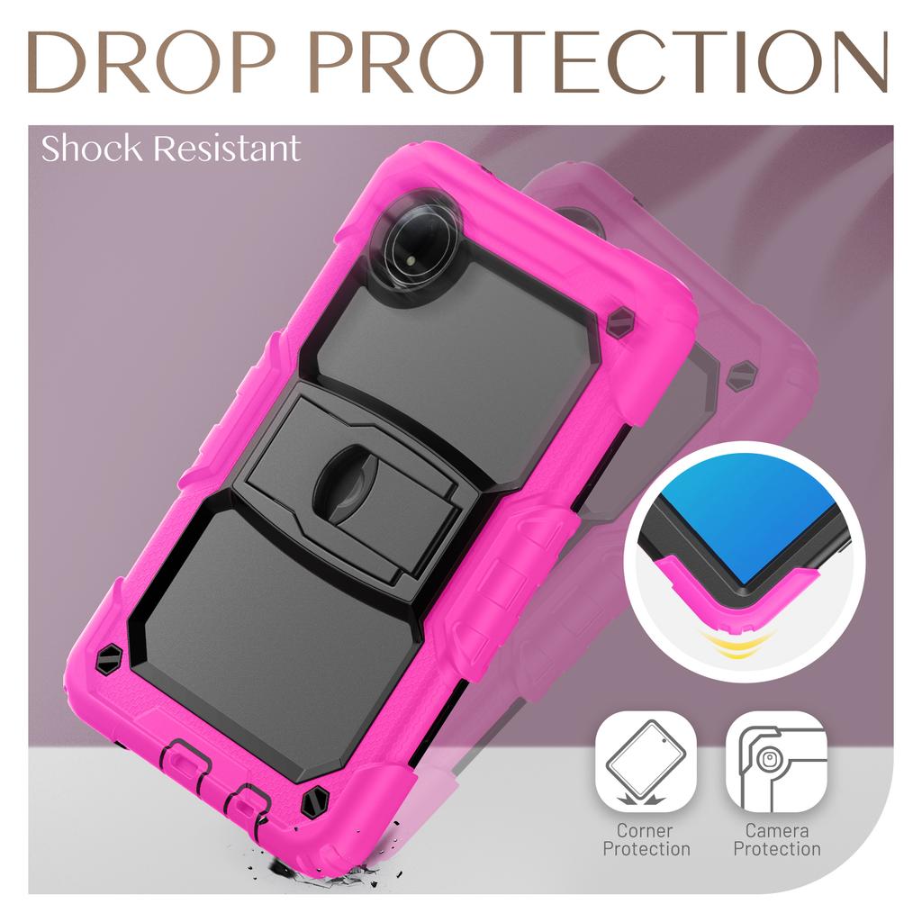 Rugged Kickstand Case For Redmi Pad SE 8.7 Inch 3-Layers Heavy Duty Colourful Cover Shockproof For Redmi Pad SE 4G