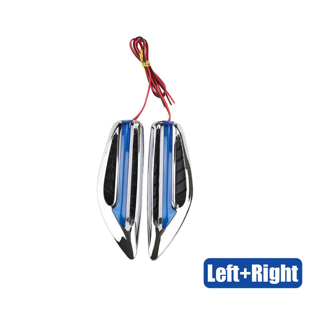 

Светодиодный указатель поворота для автомобиля 12 В, габаритный фонарь, водонепроницаемая боковая лопасть, крышка вентиляционного отверстия для автомобиля, декоративная лампочка синий