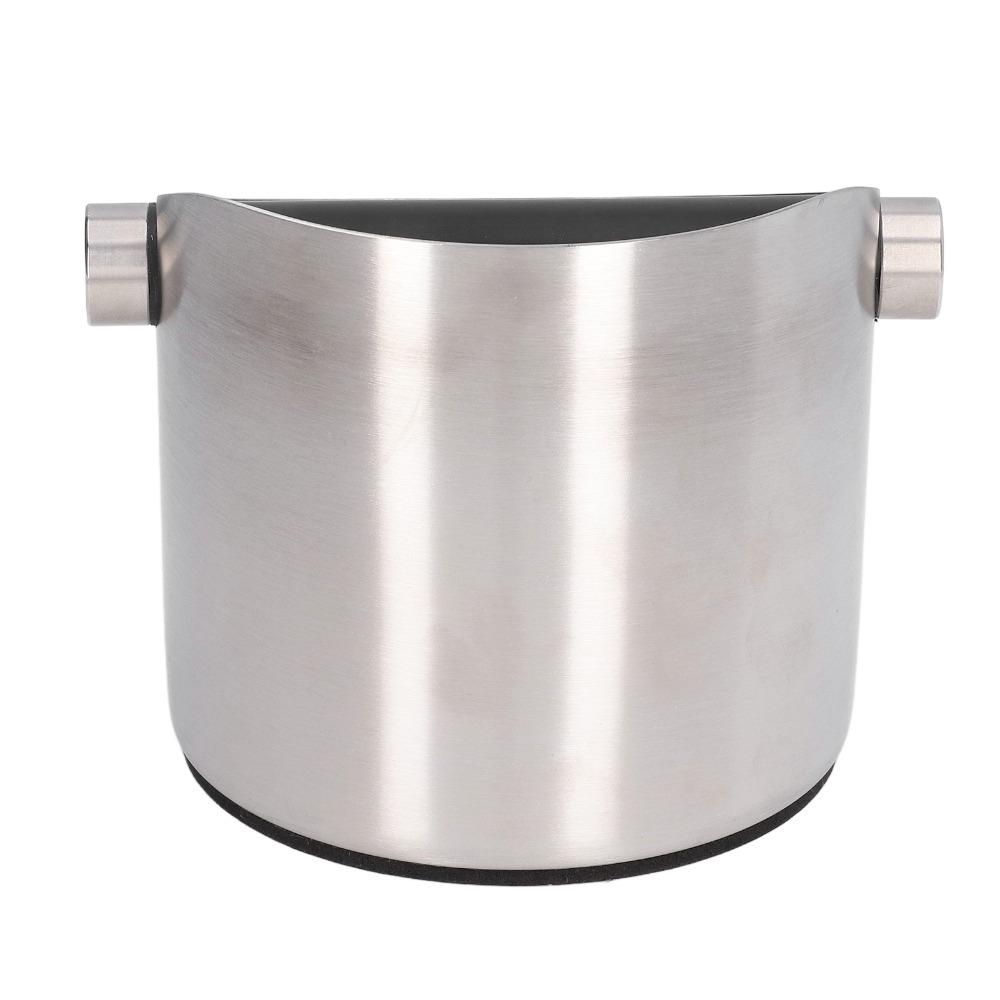 Rubber Base Coffee Grounds Bucket Stainless Steel Stainless Steel Knock Box  Espresso Making