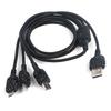 Bling USB Autoladegerät 5V/2.1A Kristall Dekoration Dual Port Schnelladapter, 1,2m Nylon Typ C Micro USB 3-in-1 Multi Ladekabel