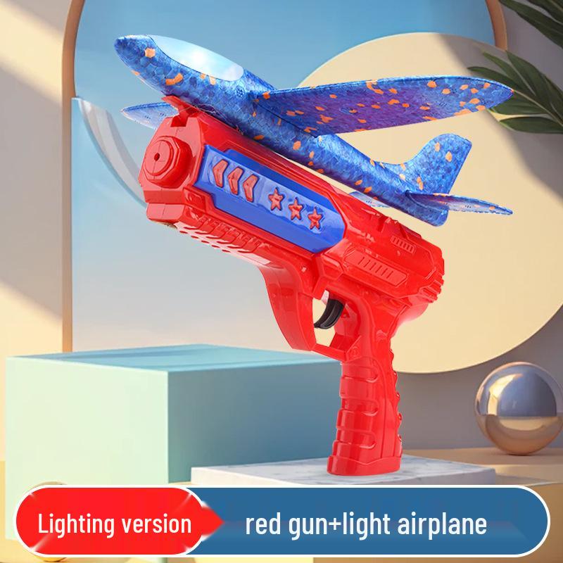 Kids' Foam Airplane Launcher Toy - Hand-Throw Outdoor Flying Gun