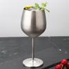 00ml Creative 304 Stainless Steel Single Layer Goblet Red Wine Glass, Seven Color, Large Capacity, Drum Type, Drop Resistant, Copper Plated Wine Glass