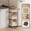 Plastic 2/3/4 Tiers Rolling Cart Space Saving Multi-Layer Storage Rack  Bathroom