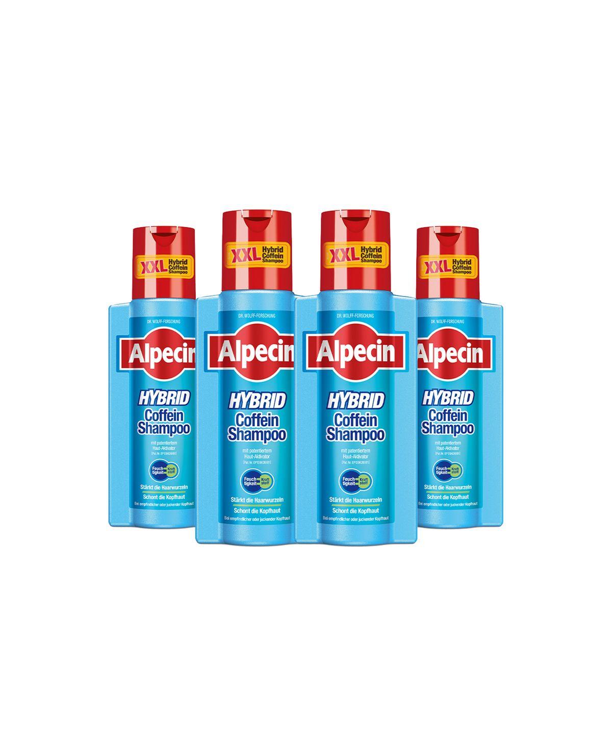 Alpecin Hybrid Caffeine Shampoo (for dry scalp) 375ml x 4