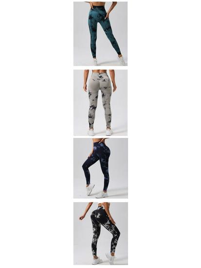 Southeast Asia Style Tie-Dye Butt-Lifting Yoga Pants