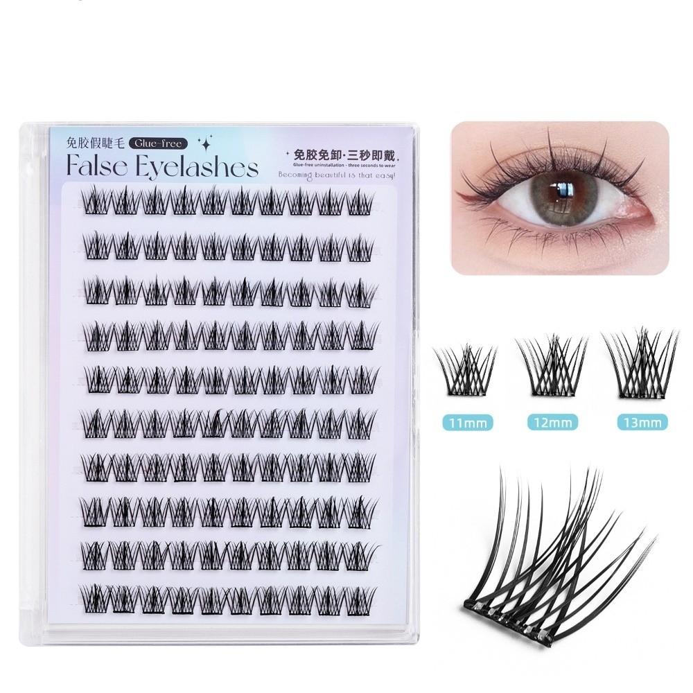 DIY Glue Free Cluster Eyelashes Individual Segmented Eyelashes Bundles  Grafting Lashes