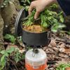 Windproof Outdoor Cooking Pot Heat Exchange Camping Cooking Pot Replacement Light Weight Camping Cookware Easy to Use