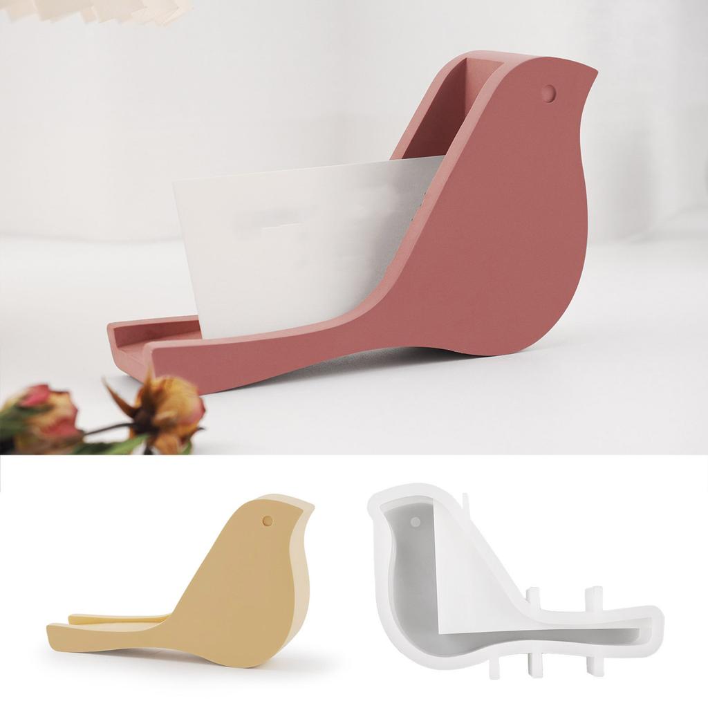 Kreativer Kartenhalter in Vogelform Silikonform Heim Büro Dekorative Formen Silikontextur für Zement- und Harzhandwerk