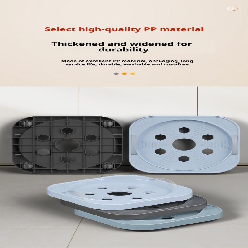 Universal Movable Gas Tank Bracket Heavy Duty With Wheels Flower Pot Stand Tray Square Plastic Gas Cylinder Base
