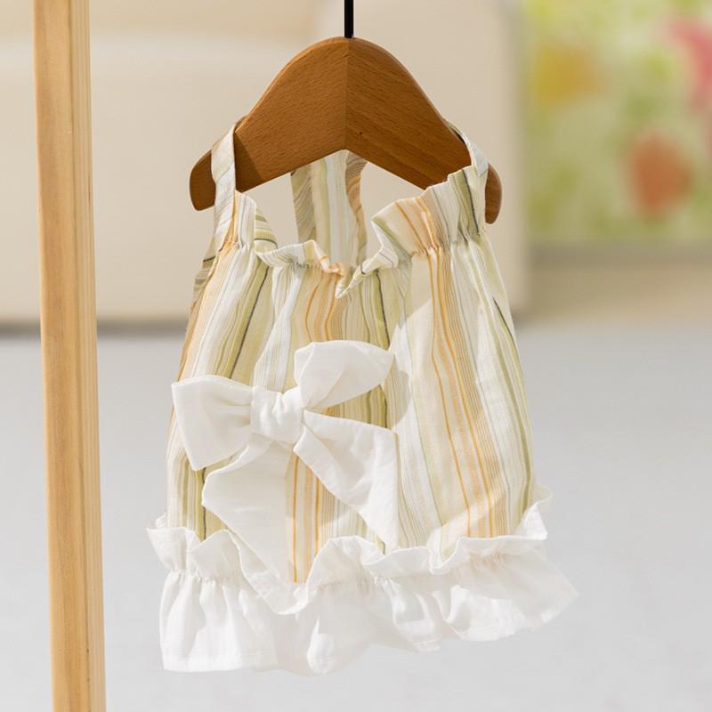 Vestido Vaquero Primavera-Verano: Falda de tirantes estilo Hong Kong para perros y gatos