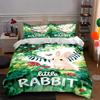 Greenery, Rabbit, Floral Bedding Duvet Cover Sets Duvet Covers Pillowcases Gifts (1 * Duvet Cover 2 * Pillowcases, Without Duvet Insert)