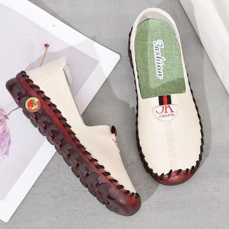 

Ортопедическая обувь для женщин с широкой стопой, мокасины для пожилых женщин, мокасины на плоской подошве, для медсестер, врачей, комфортная женская ортопедическая обувь 41 бежевый