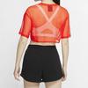 Nike Crop Tops Women's Team Orange/Black Crew Neck Thin CJ2703-891
