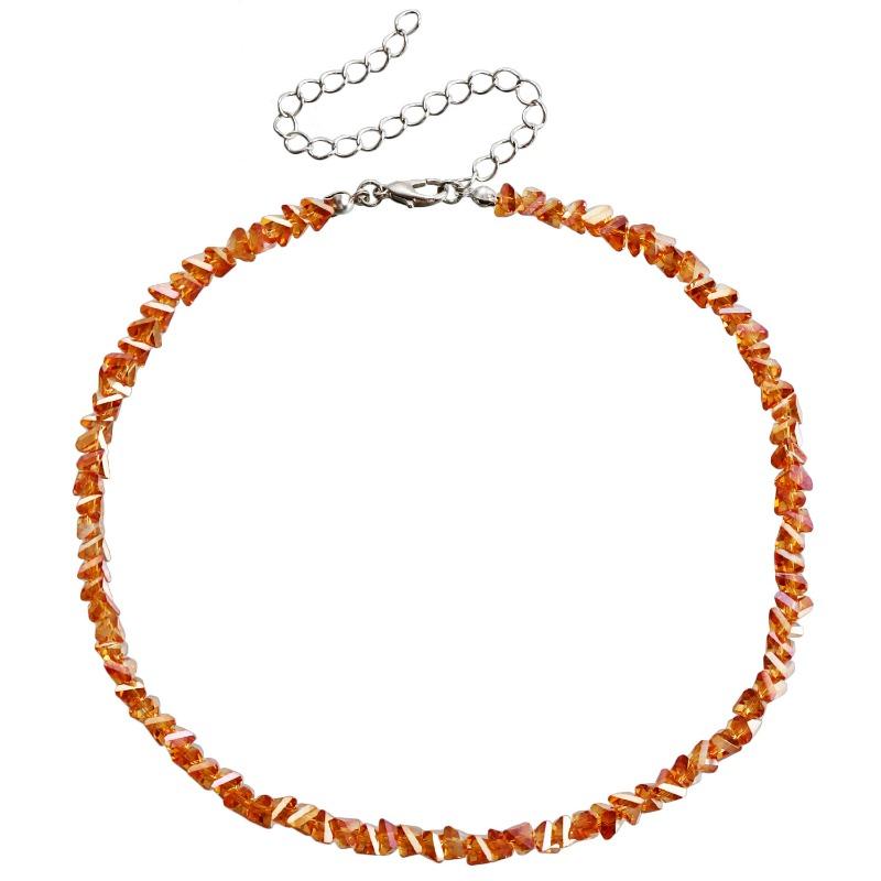 Personalized European American Style Hand Woven Beaded Crystal Clavicle Necklace For Women