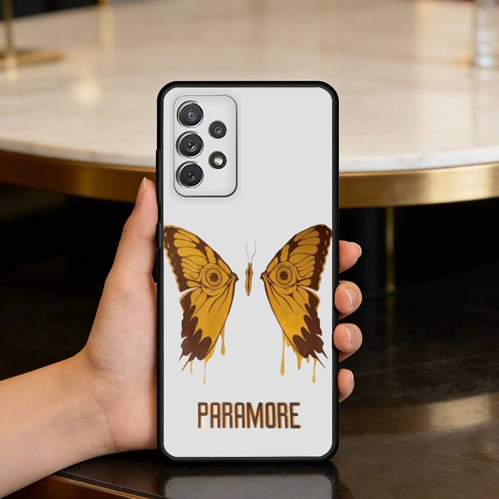 

COOL B-Band P-Paramore Soft Silicone Black Cover Phone Case For Samsung Galaxy A73,A72,A71,A70,A53,A52,A51 Samsung a20s