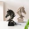 Art Horse Head Statue Resin Miniatures Figurine Desktop Ornament Animal Sculpture  Gift