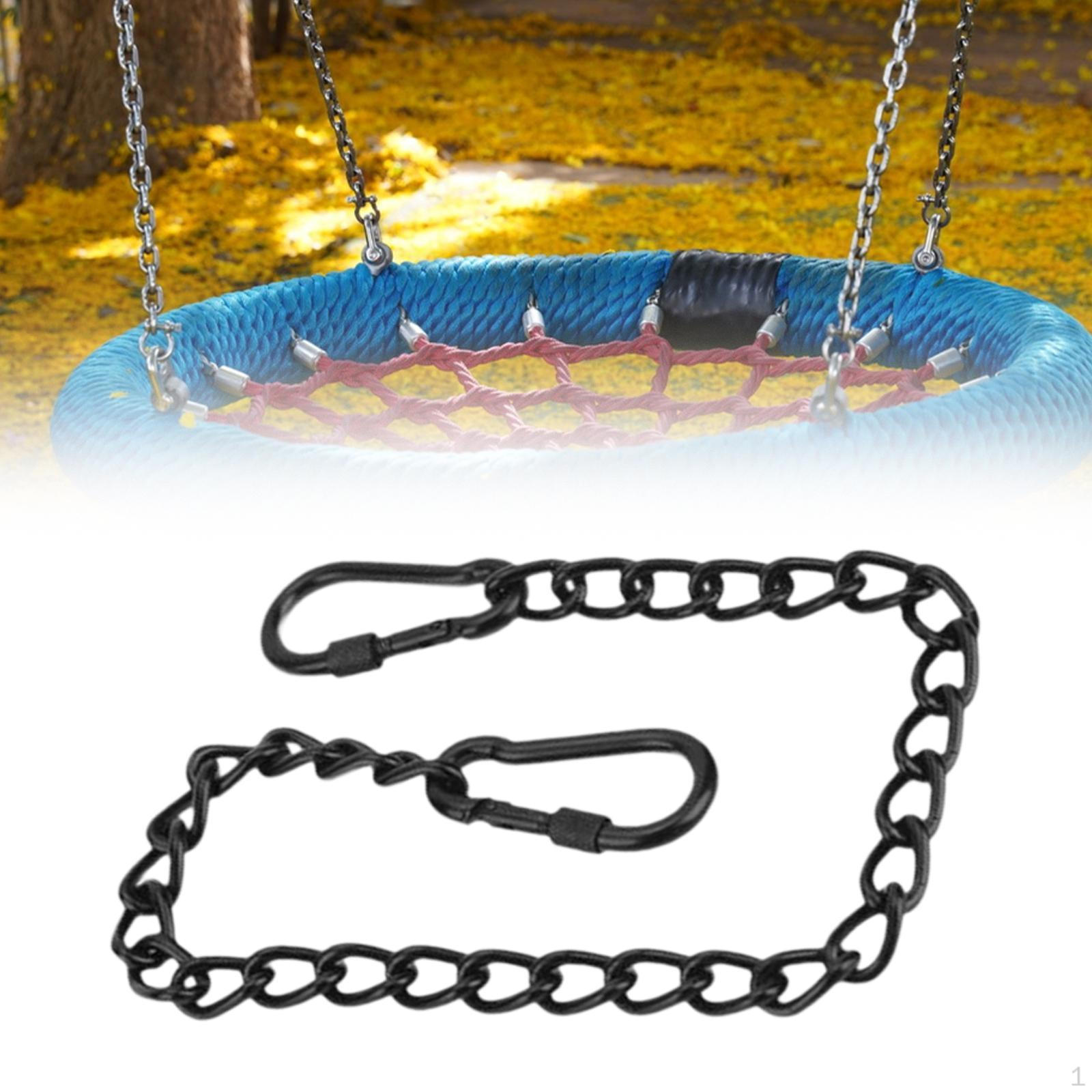 

Chain for Hanging Chair with Adjustable Connectors, Stainless Steel Porch Swing and Punching Bag 990mm_black