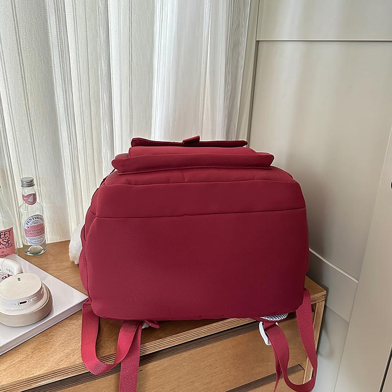 Girls Letter Backpack High School Students Schoolbag