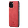 DG.MING For iPhone 13 Case Back Protector PU Leather+PC+TPU Phone Cover