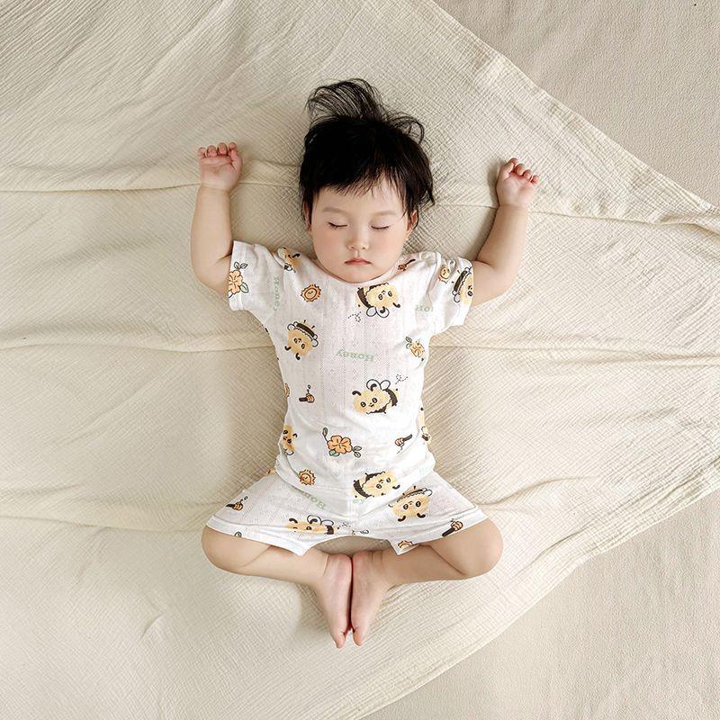 Summer Baby Pajama Set: Short Sleeve & Shorts for Infants