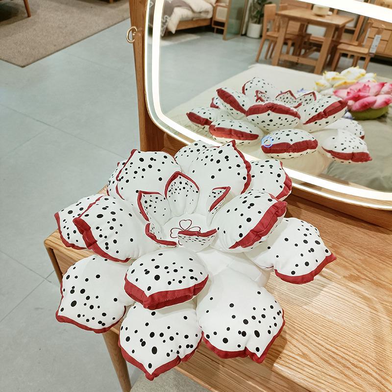 Korean-Style Lotus Water Lily Plush Toy - Succulent Good Luck Home Back Cushion