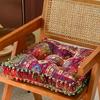 Boho Moroccan Floor Cushion, Thick Soft Square Seat Pillow, Comfortable Meditation Mat for Tatami, Living Room & Home Decor