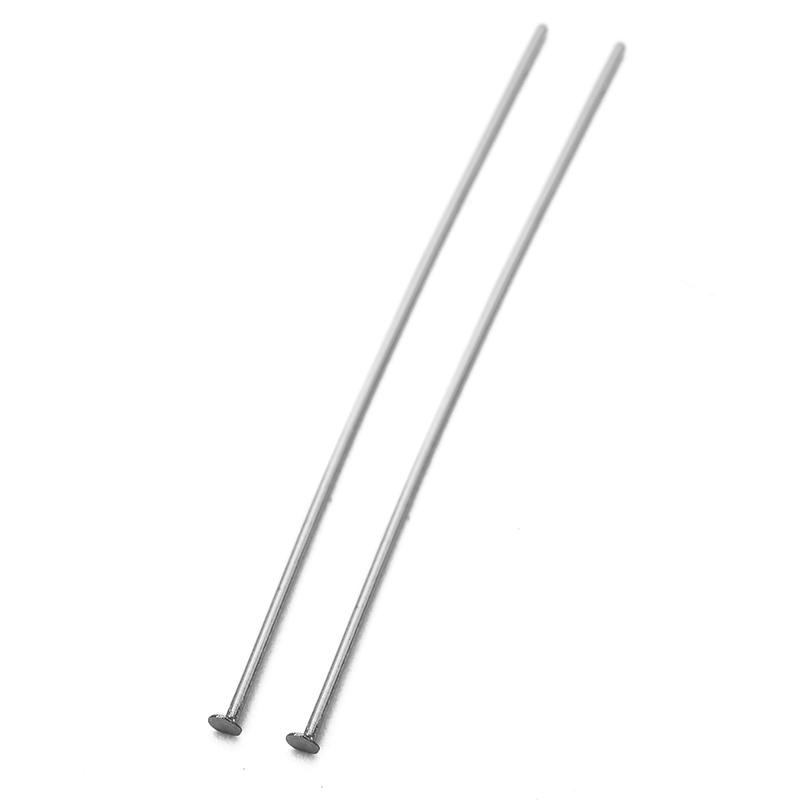 

30 100 pcs Never Fade PVD Stainless Steel Flat Head Needles Pins Bulk 20mm 30mm 40mm Circular Eye Headpins For Jewelry Making 20mm