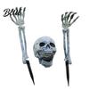 Halloween-Themen-Dekorationen Dekoration Plastik-Skeletthand Gartenpfahl Realistisches Knochen-Requisit für den Außenbereich Coole Gartendekoration Gruselige Partydekoration