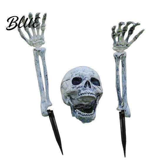 Halloween-Themen-Dekorationen Dekoration Plastik-Skeletthand Gartenpfahl Realistisches Knochen-Requisit für den Außenbereich Coole Gartendekoration Gruselige Partydekoration