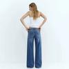 Vintage Low Waist Washed Ripped Wide Leg Jeans Loose Fit Fashion Denim Pants