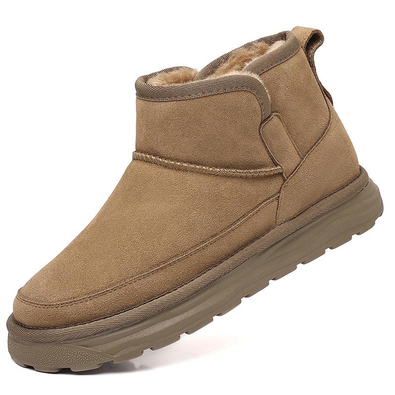 

Мужские низкие зимние ботинки и мех интегрированные зимние теплые утолщенные мужские хлопковые ботинки 44