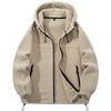 Mens Fleece Jacket With Hood Warm Outdoor Pullover Hiking Camping Fall Winter
