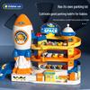 Rocket Space Adventure Track Car Toy for Kids – Educational Building & Parking Set