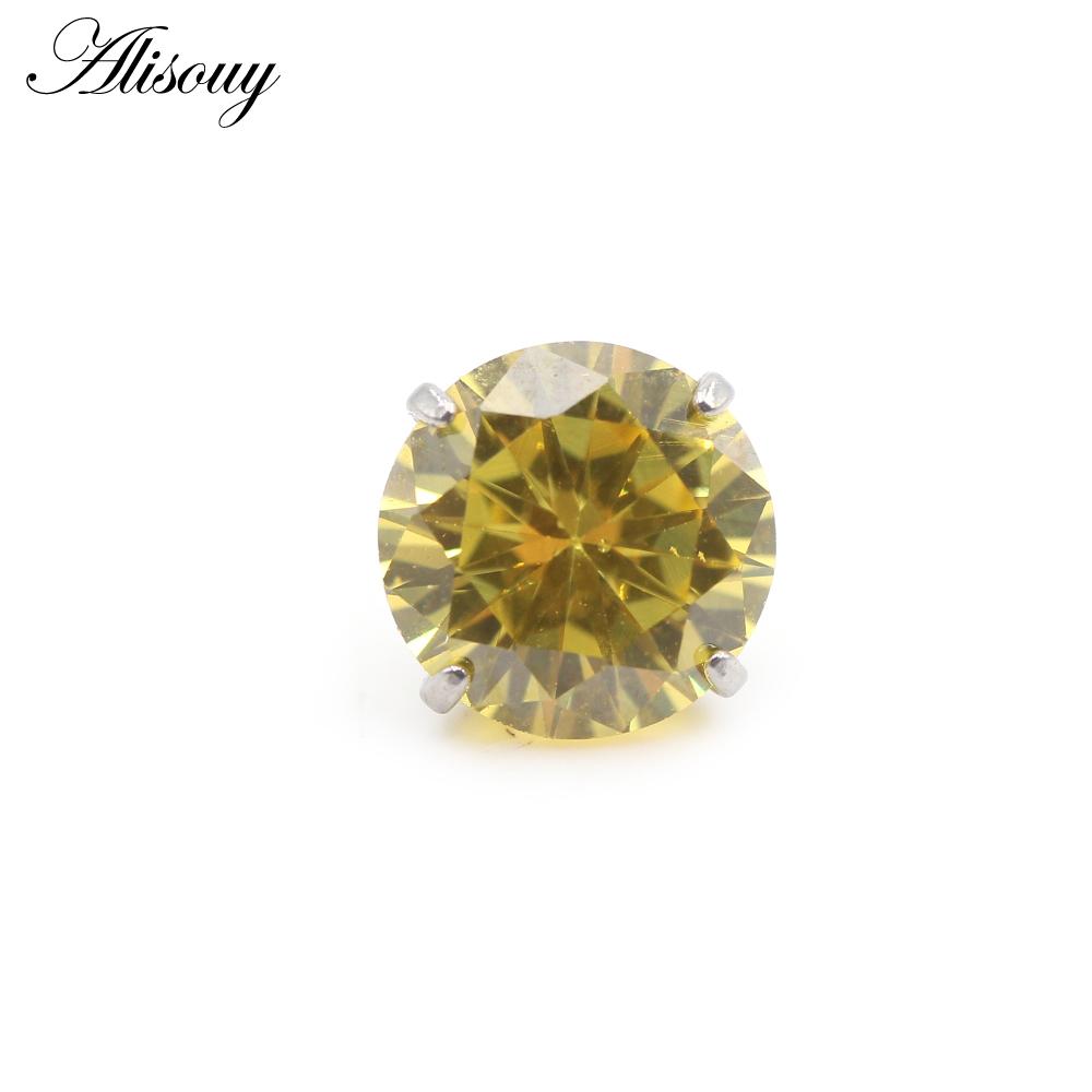 Alisouy 1PC G23 Titanium External Thread Cubic Zircon For Lip Labret Rings Ear Stud Earrings Piercing DIY Body Jewelry Accessory